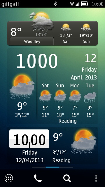 Screenshot, WeatherClock widget
