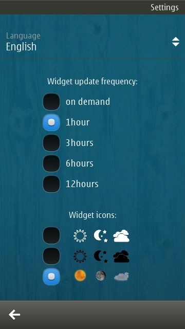 Screenshot, WeatherClock widget