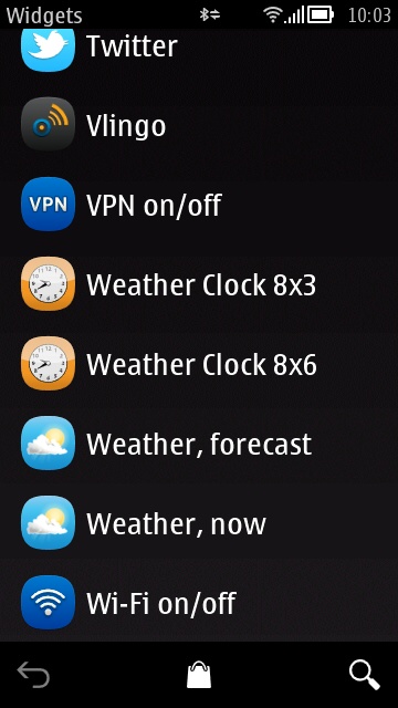 Screenshot, WeatherClock widget