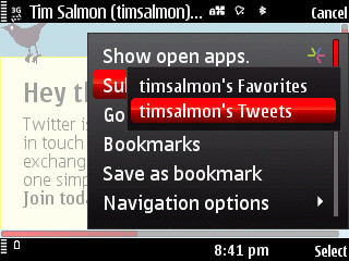 Nokia 5730 screenshot