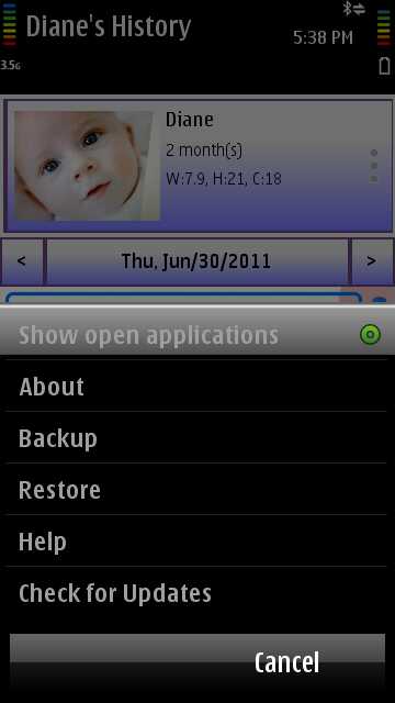 Screenshot, BabyFeed
