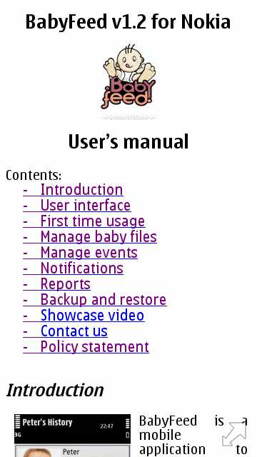 Screenshot, BabyFeed