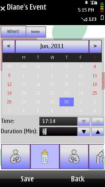 Screenshot, BabyFeed