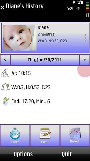 Screenshot, BabyFeed
