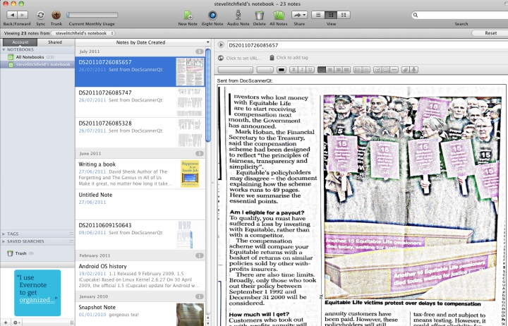 Screenshot, DocScanner Qt