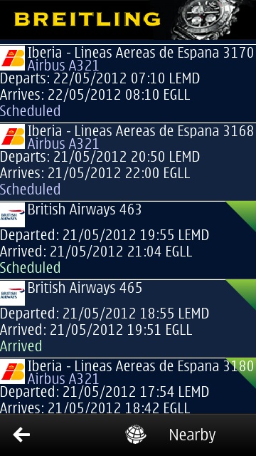 Screenshot, FlightAware