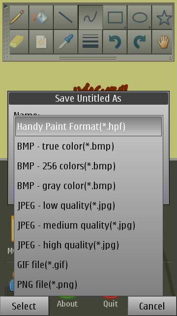 Screenshot, HandyPaint