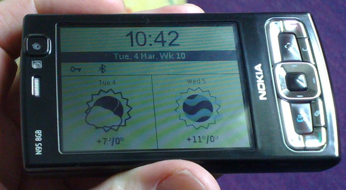 Handy Weather screensaver