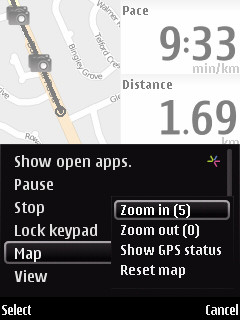 Screenshot from Sports Tracker