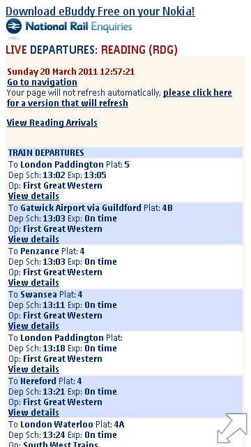 Screenshot from TrainTimes review