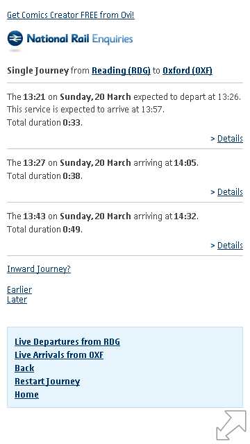 Screenshot from TrainTimes review