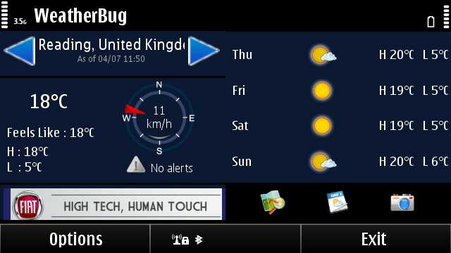 Weatherbug screenshot