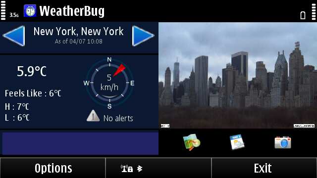 Weatherbug screenshot